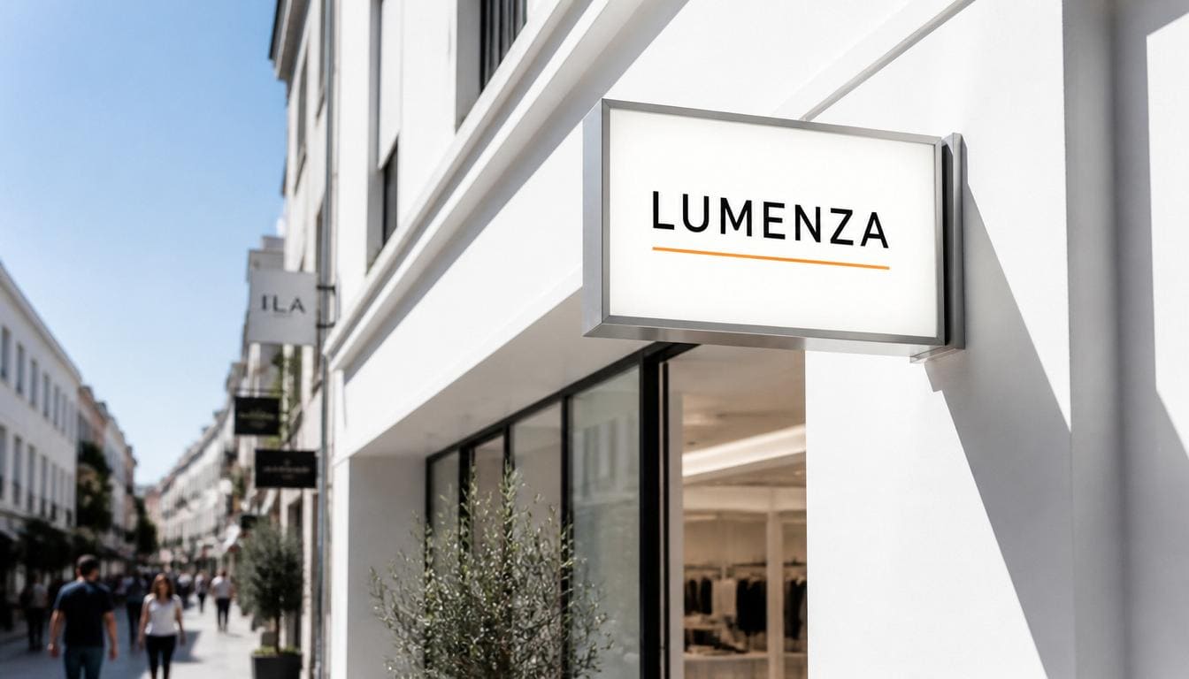 Enseigne caisson lumineux posée sur façade de commerce à Saint-Étienne